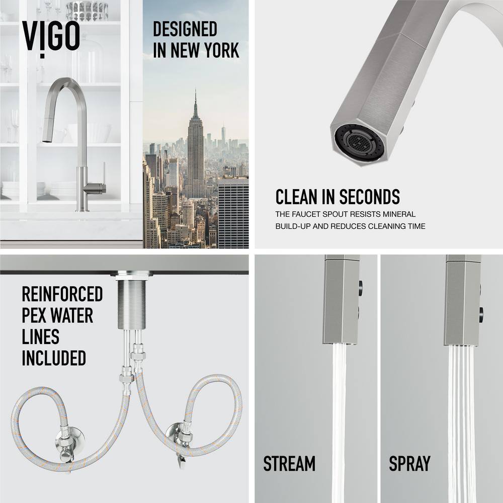 Hart 18" Stainless Steel Pull-Down Kitchen Faucet