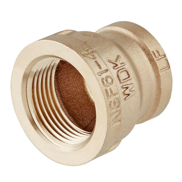 1 in. x 3/4 in. FIP Red Brass Reducing Coupling Fitting