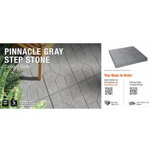 Paper Sample Only: 15.75 in. x 15.75 in. x 1.75 in. Gray Concrete Step Stone Sample Board (1-Piece)