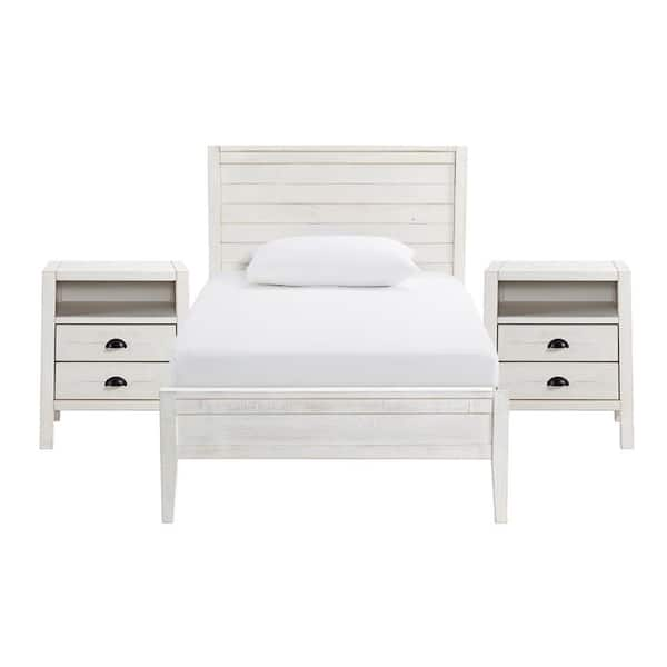 Alaterre Furniture Storage, Set of 2, White Underbed Drawers