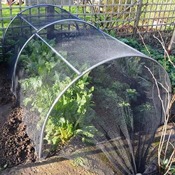 Premium Mesh Net w/Grommets-8'x10' garden netting w/taped edges-shade tarp-black 