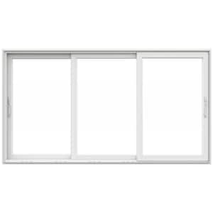 V4500 Multi-Slide 141 in. x 96 in. Universal Hand Low-E White Vinyl 3-Panel Prehung Patio Door