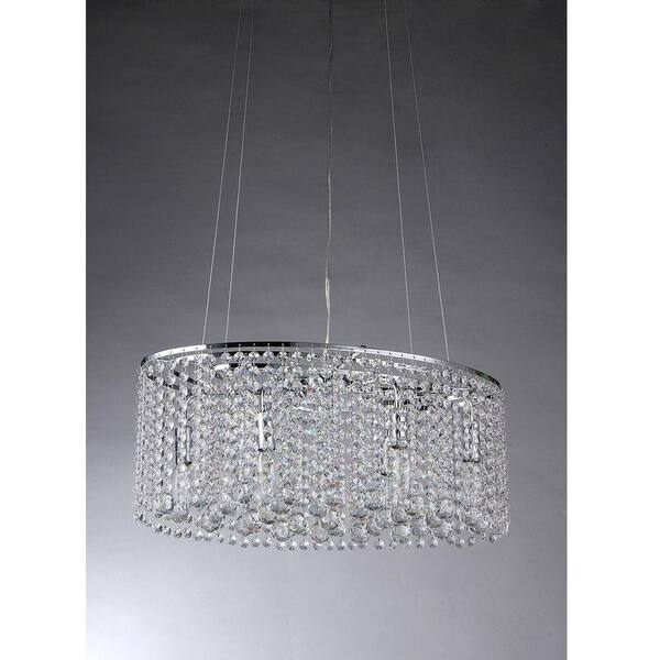 Warehouse of Tiffany Imogene Crystal 5-Light Chrome Pendant