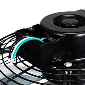 yy Siavonce 12 in. Shutter Exhaust Mounted Wall Fan Aluminum