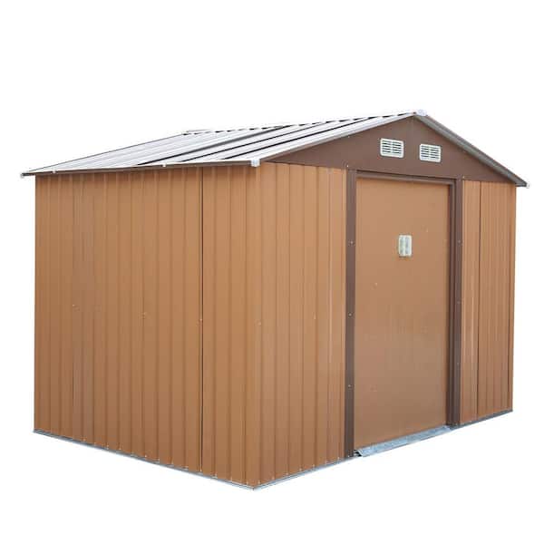 Jaxpety 9 1 Ft W X 6 3 D Metal, Home Depot Outdoor Metal Storage Sheds