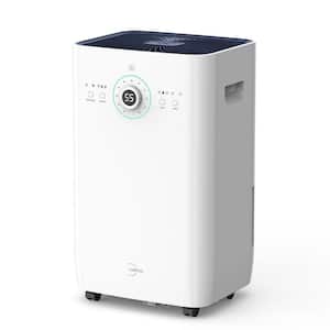 125 Pt. 6,500 sq. ft. Home Dehumidifier in. White with Sump Pump, Drain Hose and 2.14 Gal. Large Capacity Tank
