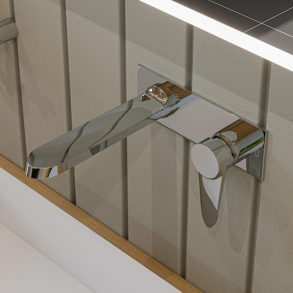 ALFI BRAND Single-Handle Wall Mount Bathroom Faucet in Polished Chrome