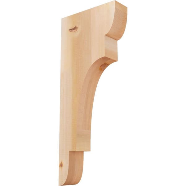 Ekena Millwork 3-1/2 in. x 12 in. x 28 in. Western Red Cedar New Brighton Smooth Corbel