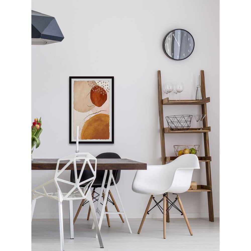 Sun and Moon Abstract Watercolor Framed Print 16x24
