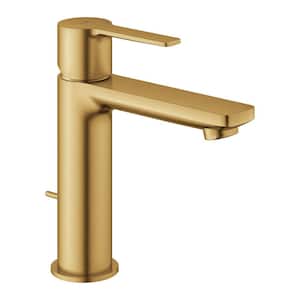 Lineare Single-Handle Single-Hole S-Size 1.2 GPM Bathroom Faucet with Drain Assembly in Brushed Cool Sunrise