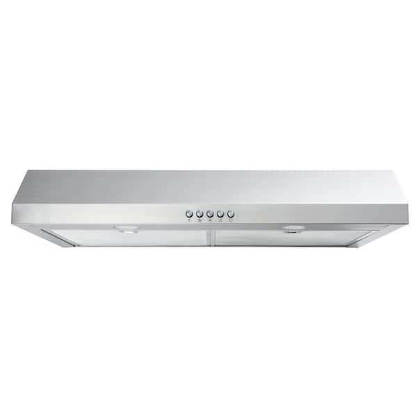 Vissani 30 in. W Convertible Under Cabinet Range Hood with Charcoal Filter in Stainless Steel