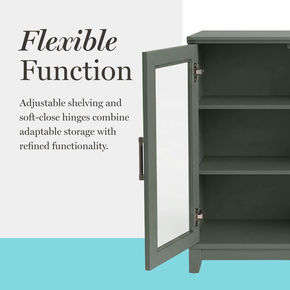 Close-up of soft-close door and shelf detail.