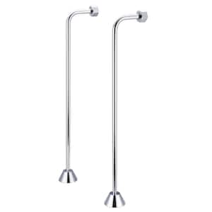 1/2 in. or 3/4 in. Single Offset Supply for Claw Foot Tubs, Triple Plated Chrome