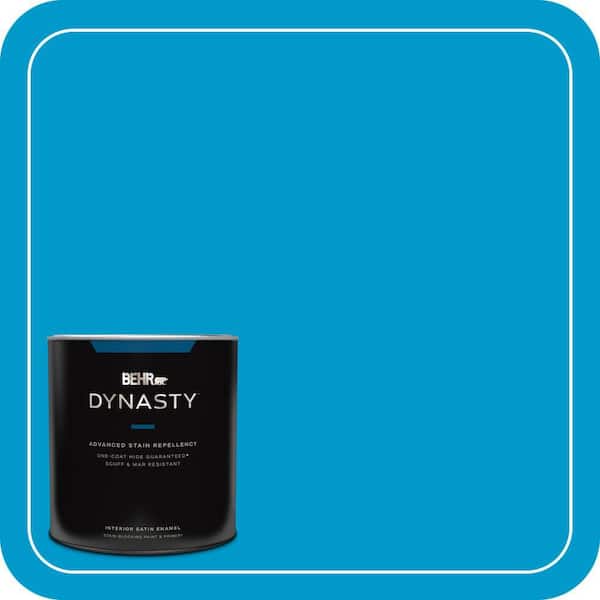 BEHR DYNASTY 1 qt. #550B-6 Isle of Capri Satin Enamel Interior Stain-Blocking Paint & Primer