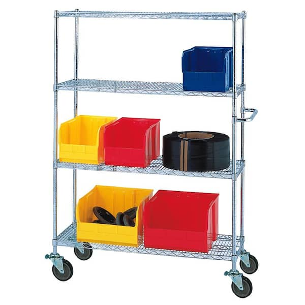 CAT 77 in. x 24 in. Heavy Duty Industrial 4 Tier Adjustable Steel Wire  Shelving CAT-772472S4WR - The Home Depot