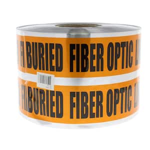 6 in. x 1,000 ft. Detectable Underground Caution Buried Fiber Optic Line, Orange