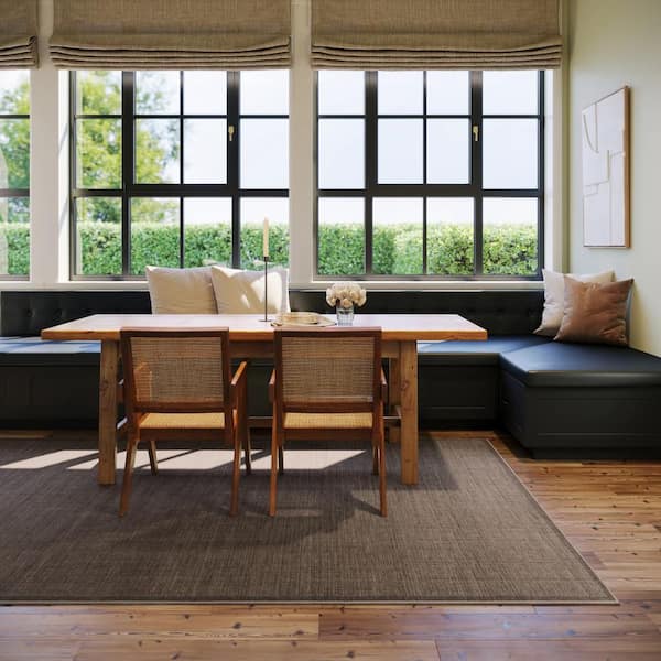 Nate Berkus x Rugs Palmer Modern Solid Washable Burgundy 6 ft. x 9 ft. Indoor Area Rug
