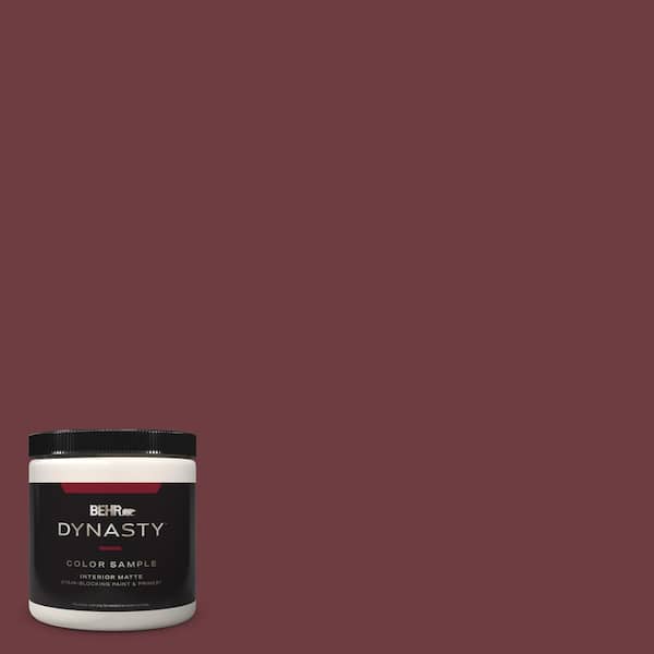 BEHR DYNASTY 8 oz. #BXC-90 Wild Cranberry Matte Stain-Blocking Interior/Exterior Paint and Primer Sample