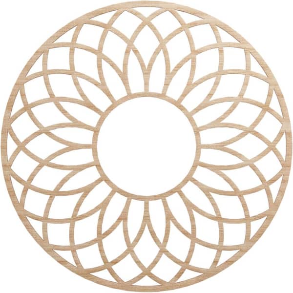 Ekena Millwork 0.375 in. x 32 in. x 32 in. Wood Medallion Moulding