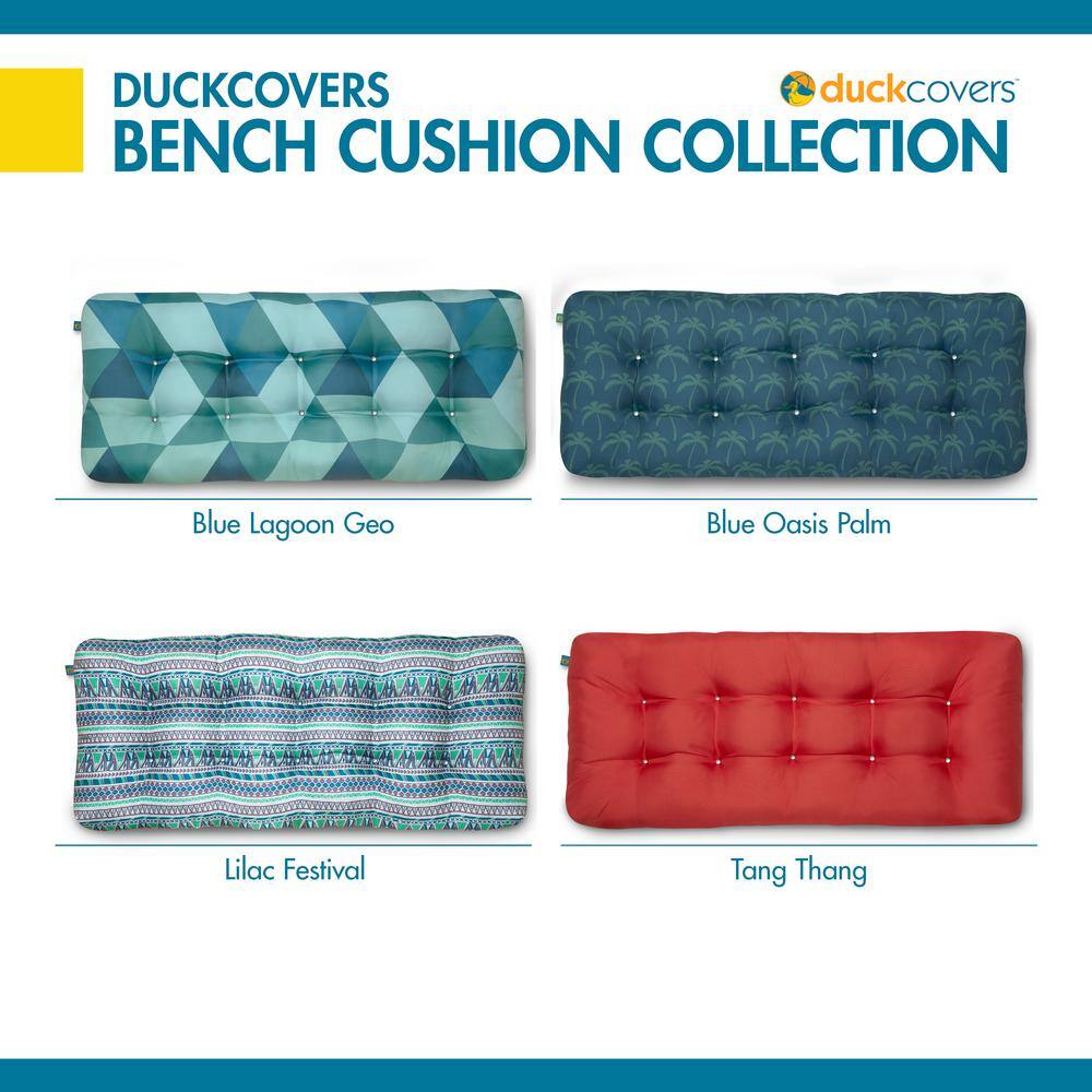 Duck Covers Red Water-Resistant Polyester Outdoor Bench Cushion