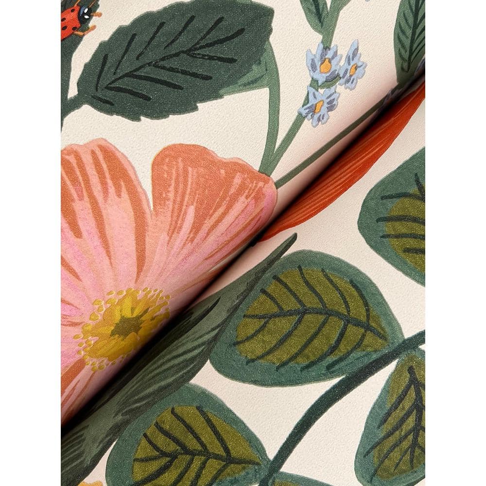Cream Multicolor Botanical Non-Pasted Wallpaper