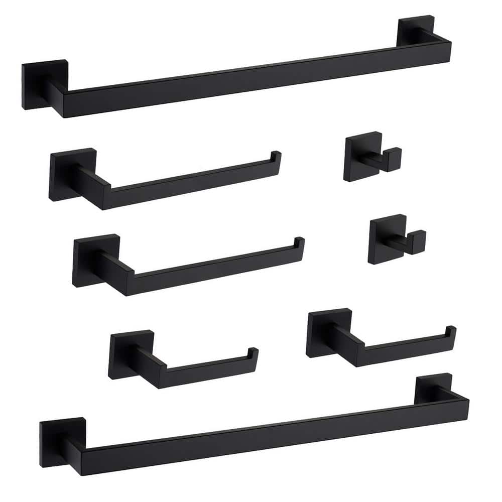 8 - Piece Bathroom Hardware Set in Matte Black price history on PriceWatchPro