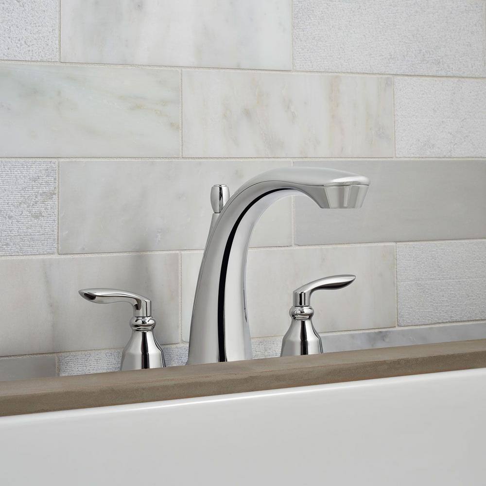 Avalon Polished Chrome Double Handle Roman Tub Faucet