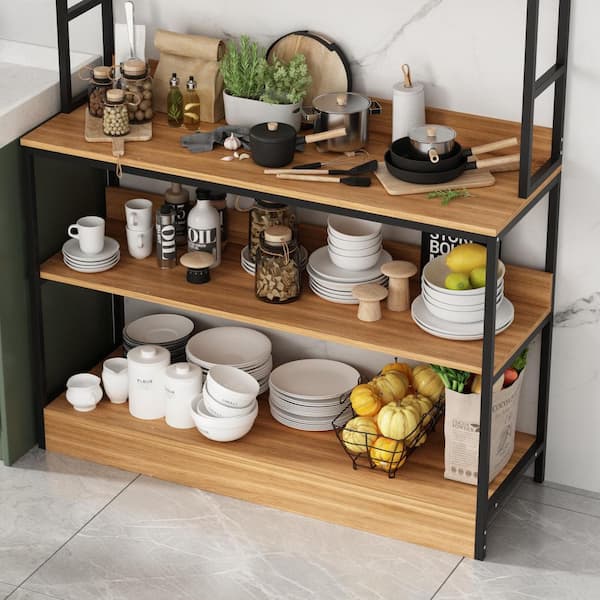 Rectangular Wooden Kitchen Storage Rack, Shelves: 5, Size/Dimensions: 9x5x1  Feet