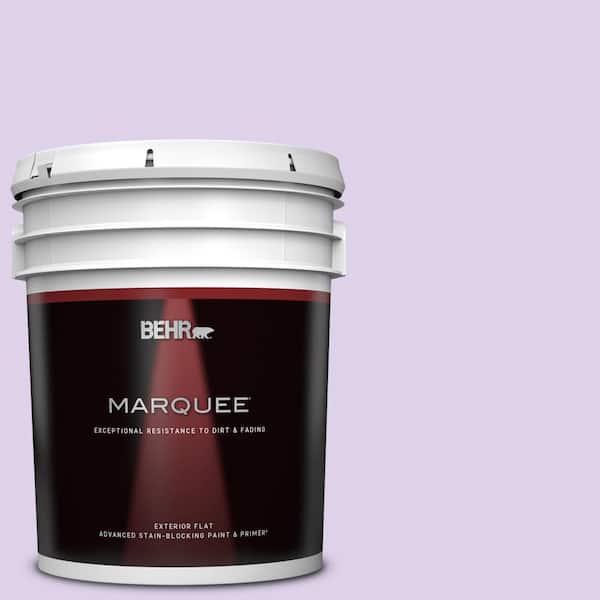 BEHR MARQUEE 5 gal. #P570-1 Teary Eyed Flat Exterior Paint & Primer
