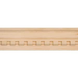 3/4 in. D x 5 in. W x 96 in. L Unfinished Hard Wood Dentil Crown Moulding