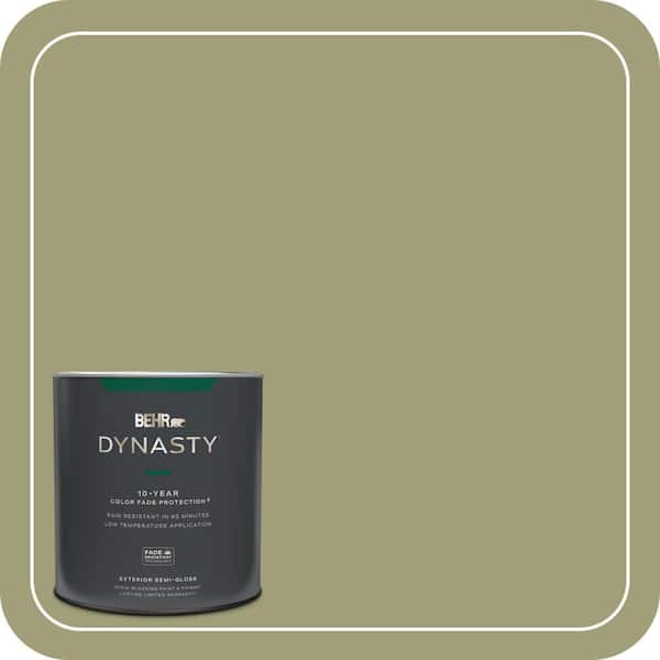 BEHR DYNASTY 1 qt. #MQ6-57 Bermuda Grass Semi-Gloss Enamel Exterior Stain-Blocking Paint & Primer