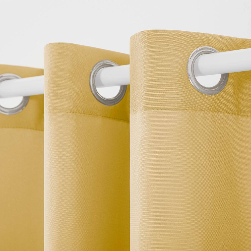 Sundress Yellow Light Filtering Polyester Grommet Curtain Panels, 54" x 84"