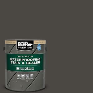 1 gal. #PPU24-01 Black Mocha Solid Color Waterproofing Exterior Wood Stain and Sealer