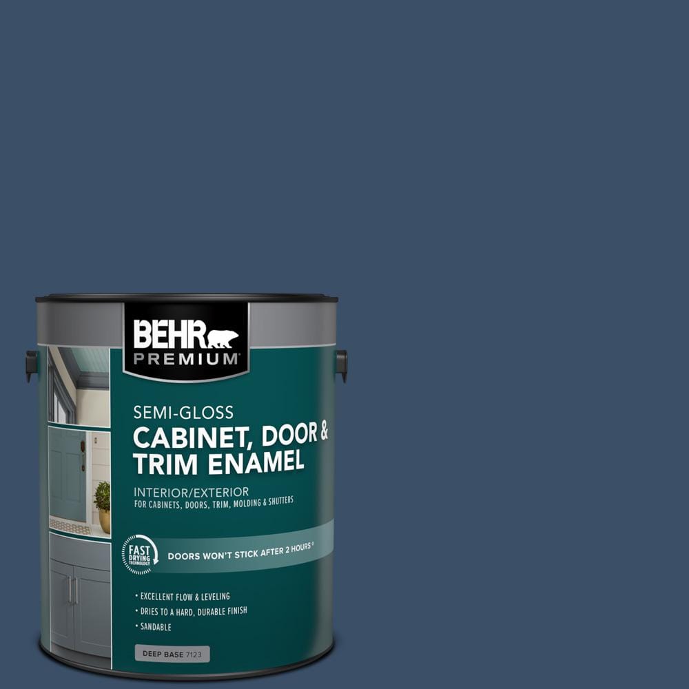 BEHR PREMIUM 1 Gal. #M510-7 Inked Semi-Gloss Enamel Interior/Exterior ...