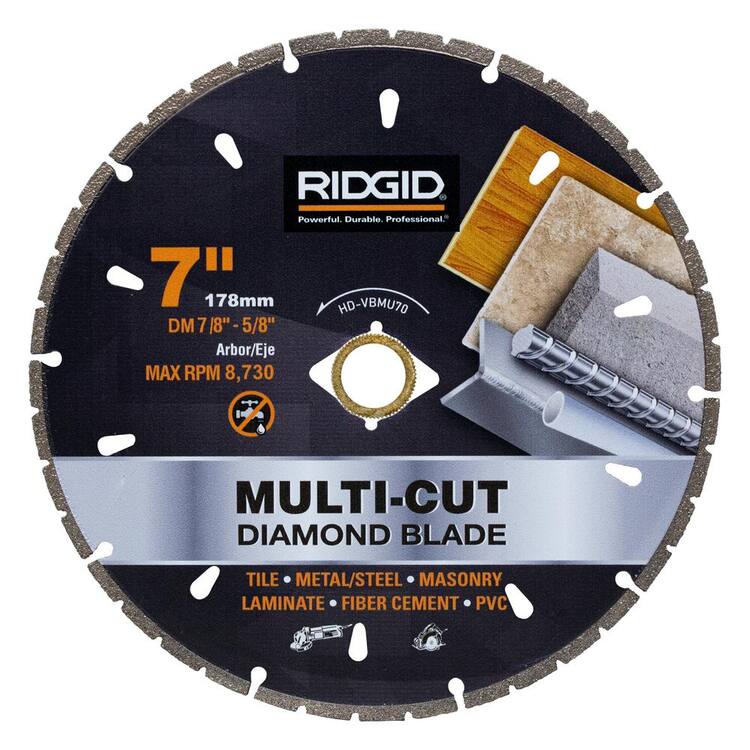 RIDGID 7 in. Diamond Multi-Cutting Blade