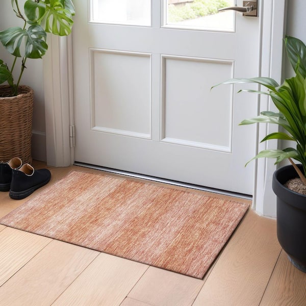 Chantille Machine Washable Indoor/Outdoor Abstract ACN1733 Terracotta 2 ft. x 3 ft. Accent Rug