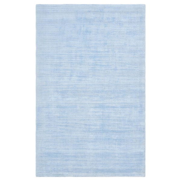 Solo Rugs Milo Contemporary Solid Light Blue 8 ft. x 10 ft. Hand Loomed Area Rug