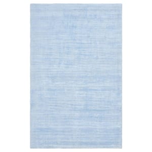 Milo Contemporary Solid Light Blue 9 ft. x 12 ft. Hand Loomed Area Rug