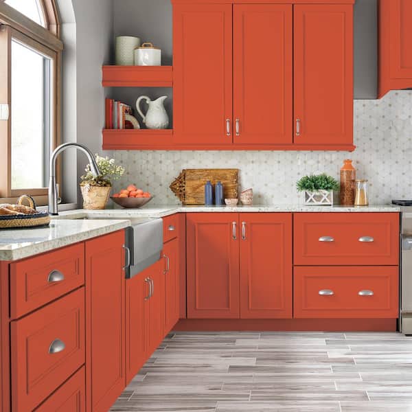 1 gal. #P190-7 Inferno Semi-Gloss Enamel Interior/Exterior Cabinet, Door & Trim Paint
