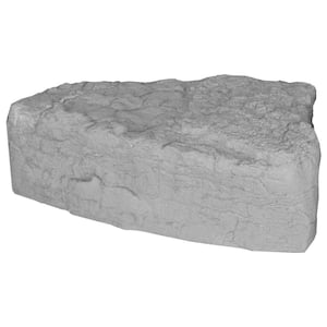 14 in. x 36 in. x 27 in. Gray Polyethylene Extra Extra-Large Left Triangle Landscape Rock Unit