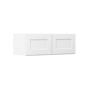 Denver White Painted Shaker Stock Ready to Assemble Wall Kitchen Cabinet 30 in. x 42 in. x12 in.