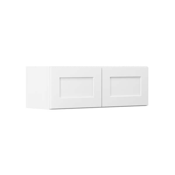 Hampton Bay Denver White Painted Shaker Stock Ready to Assemble Wall Kitchen Cabinet 30 in. x 42 in. x12 in.