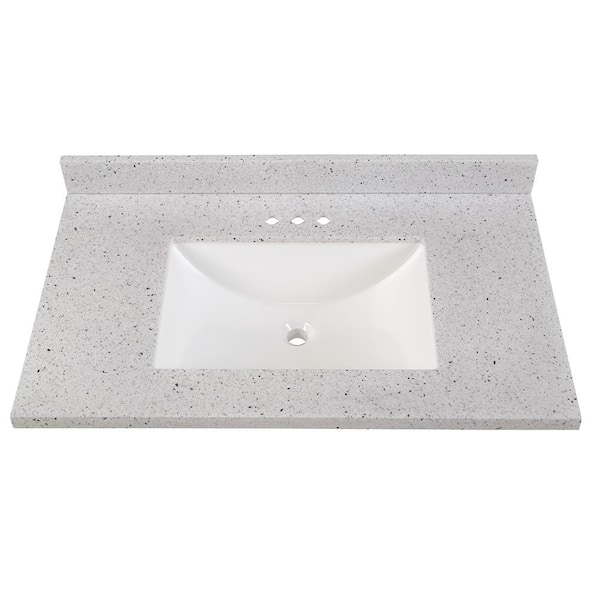 Solid Surface Vanity Top In Silver Ash, Solid Surface Vanity