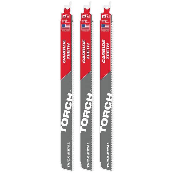 Milwaukee 12 in. 8 TPI TORCH Carbide Teeth Thick Metal Cutting