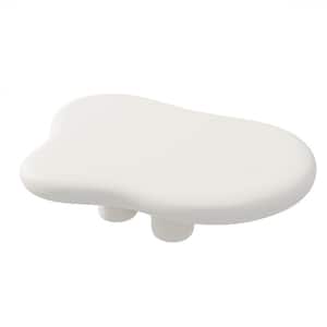 47.24 in. Cream-white Flower Specialty Cloud Shape PE Top Coffee Table