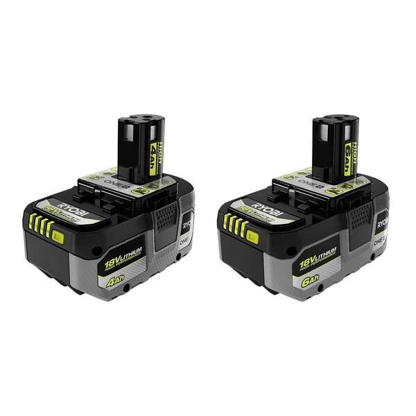 RYOBI - ONE+ HIGH PERFORMANCE 18V 6.0 Ah and 4.0 Ah Battery