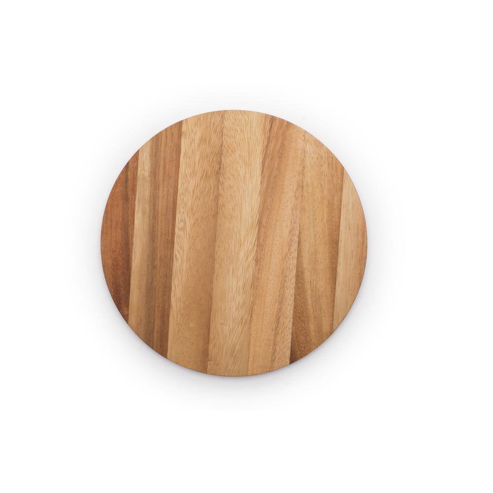 Round Acacia Wood Chopping Block - 10" Diameter