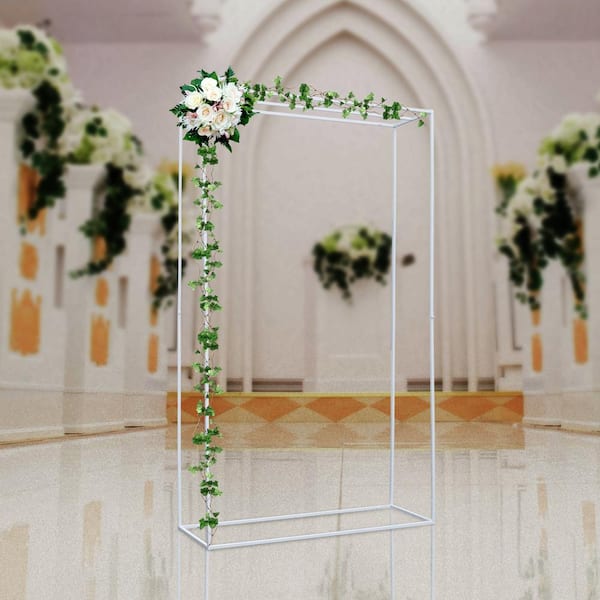 Rectangle Black Metal Flower Stand Pedestal Wedding Decor Welcome Sign Arch  Rack