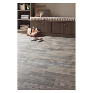 Pewter Wood 6 in. x 24 in. Glazed Porcelain Floor and Wall Tile (14.55 sq. ft. / case)