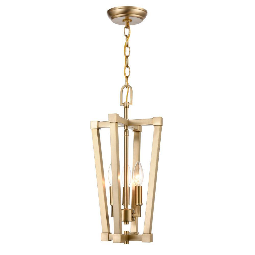 Modern Gold 9" Glass Island Pendant Light